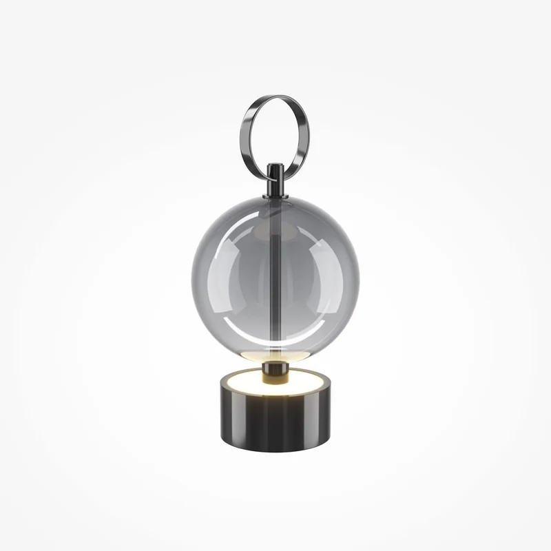 Lampe noire en verre moderne