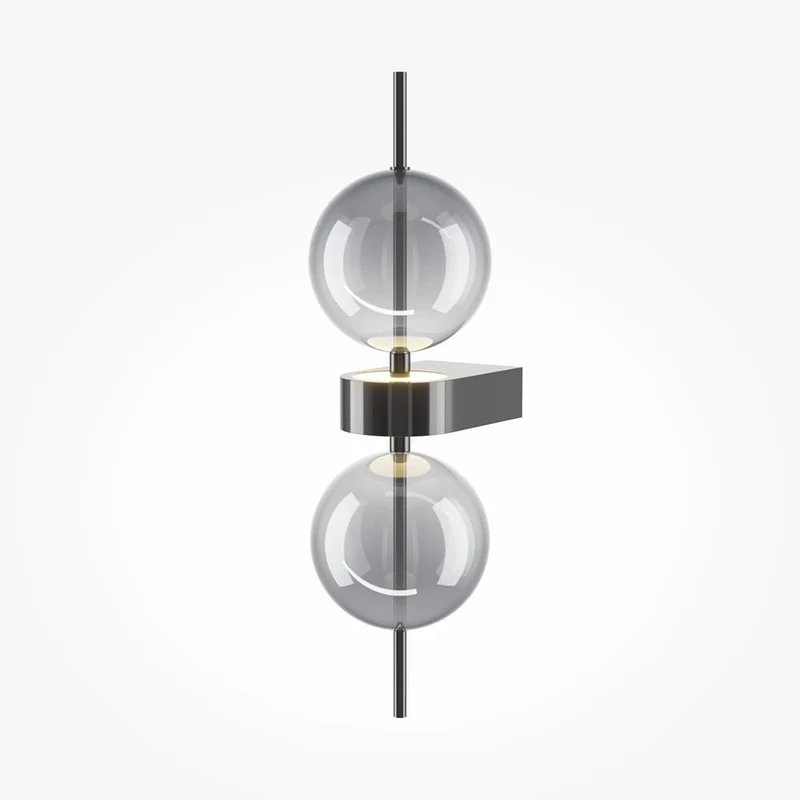 Luminaire mural noire moderne en verre