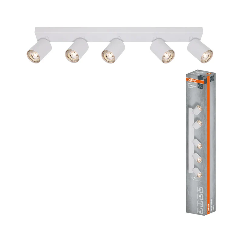 OSRAM Spot LED 5 points ELEMENTAL blanc, lampe, 5xGU10, blanc, 60,5 x 13,8 x 6 cm