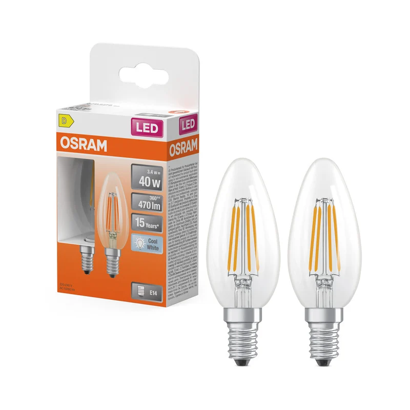 Rétrofit LED CLASSIC B 3.4W 840 Clair E14 1