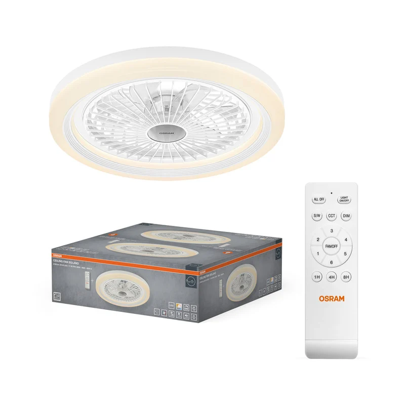 Ventilateur de plafond LED OSRAM Solano 490mm 43W CCT